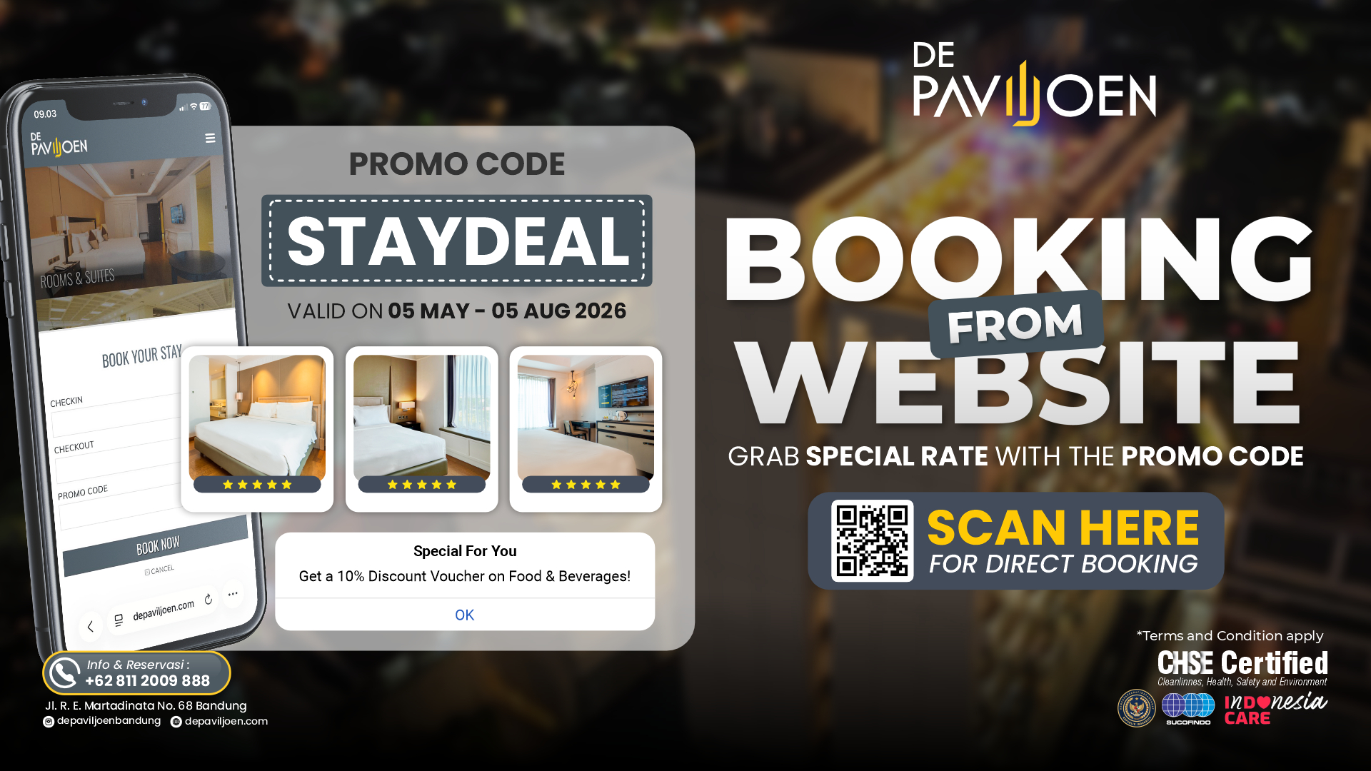 booking from website